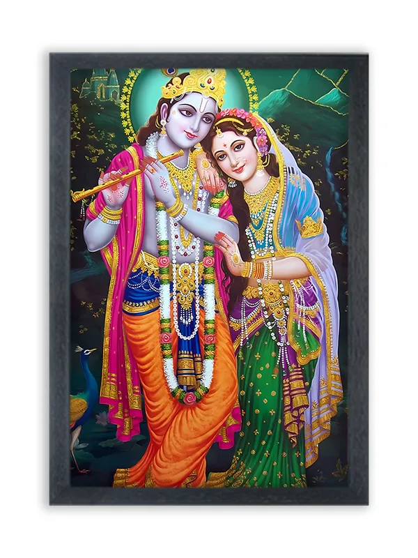 Radha_Krishna_Photo_Frame_For_Wall_Mounted_Painting_(10_*_14_Inches)_(With_Frame)