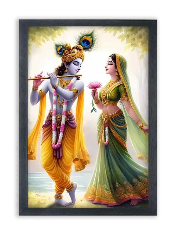 Radha_Krishna_Photo_Frame_For_Wall_Mounted_Painting_(10_*_14_Inches)_(With_Frame)