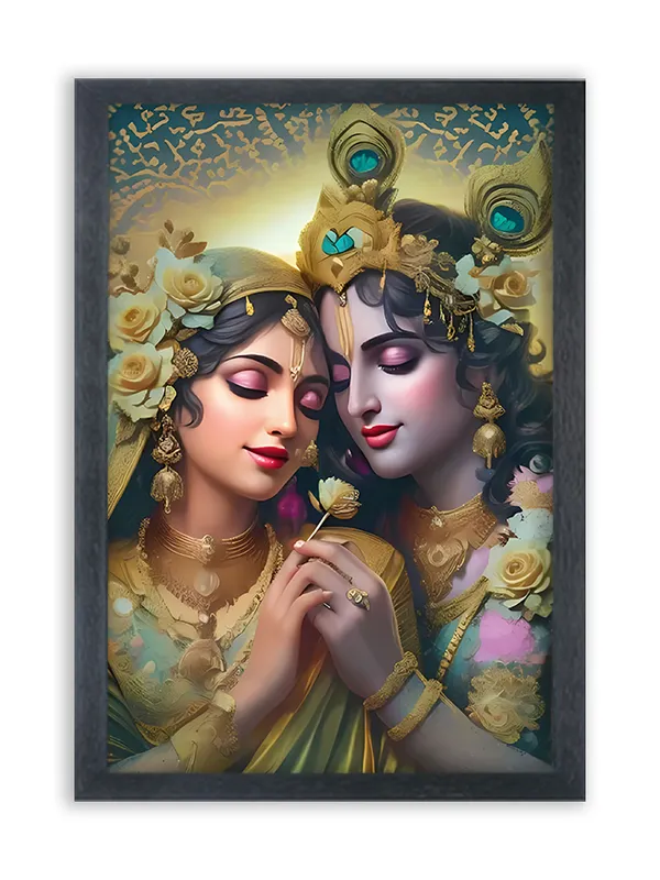 Radha_Krishna_Photo_Frame_For_Wall_Mounted_Painting_(10_*_14_Inches)_(With_Frame)