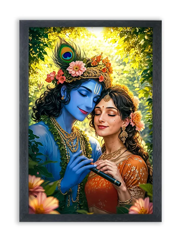 Radha_Krishna_Photo_Frame_For_Wall_Mounted_Painting_(10_*_14_Inches)_(With_Frame)