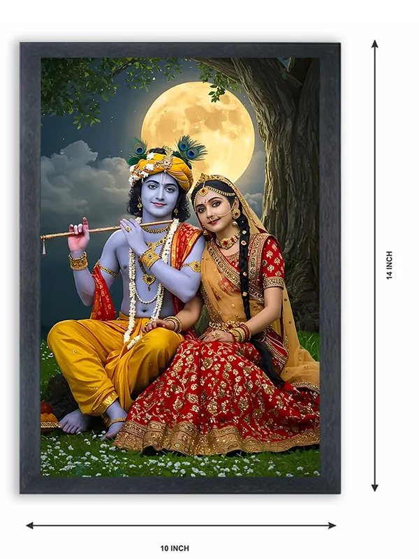 Radha_Krishna_Photo_Frame_For_Wall_Mounted_Painting_(10_*_14_Inches)_(With_Frame)