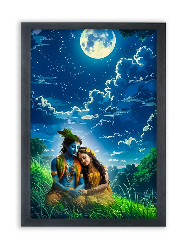Radha_Krishna_Photo_Frame_For_Wall_Mounted_Painting_(10_*_14_Inches)_(With_Frame)