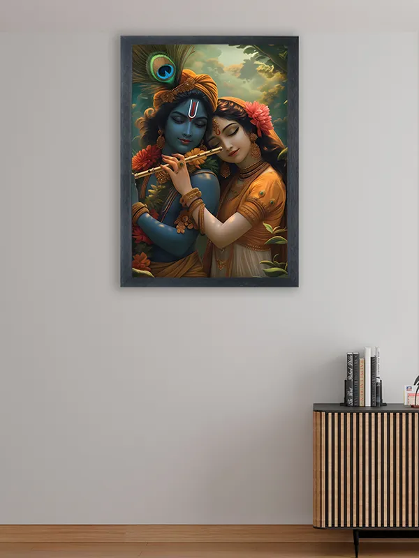 Radha_Krishna_Photo_Frame_For_Wall_Mounted_Painting_(10_*_14_Inches)_(With_Frame)