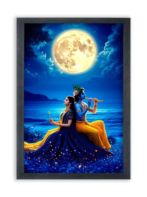 Radha_Krishna_Photo_Frame_For_Wall_Mounted_Painting_(10_*_14_Inches)_(With_Frame)
