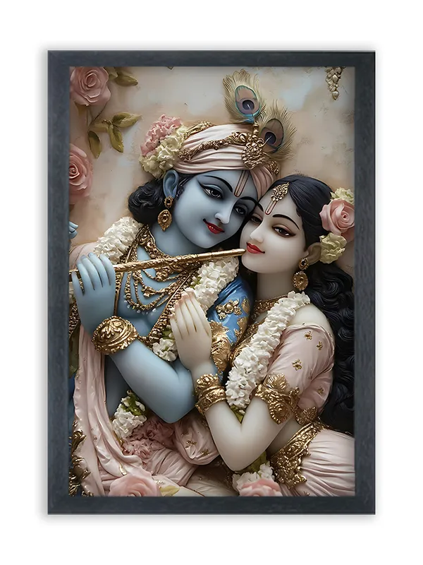 Radha_Krishna_Photo_Frame_For_Wall_Mounted_Painting_(10_*_14_Inches)_(With_Frame)