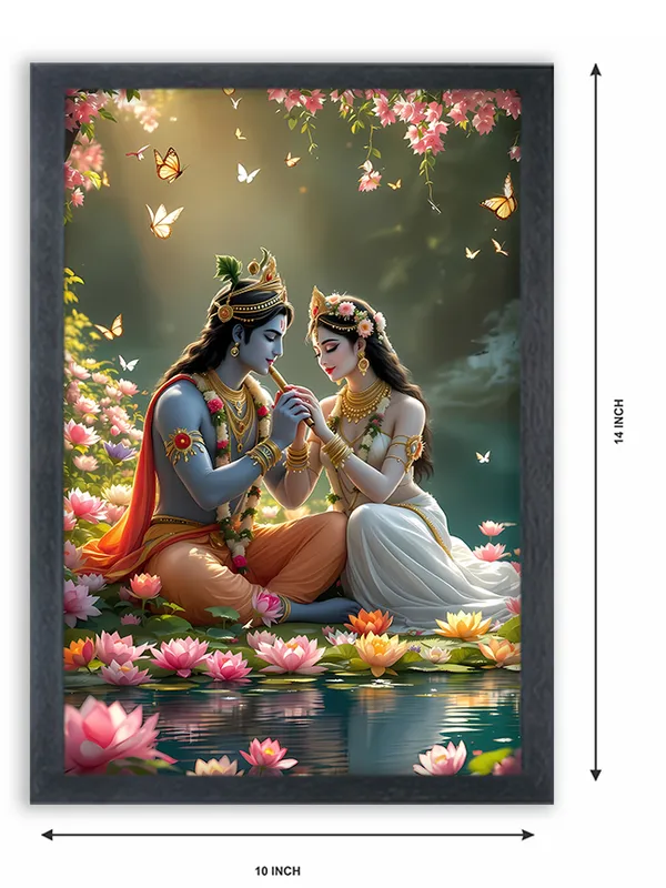 Radha_Krishna_Photo_Frame_For_Wall_Mounted_Painting_(10_*_14_Inches)_(With_Frame)
