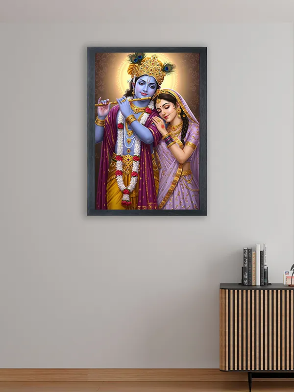 Radha_Krishna_Photo_Frame_For_Wall_Mounted_Painting_(10_*_14_Inches)_(With_Frame)