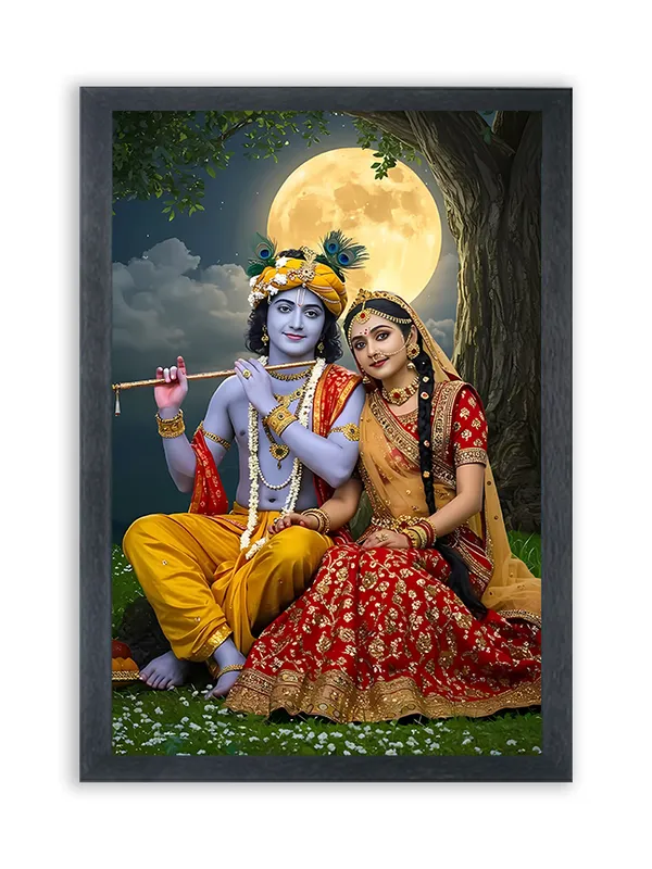 Radha_Krishna_Photo_Frame_For_Wall_Mounted_Painting_(10_*_14_Inches)_(With_Frame)