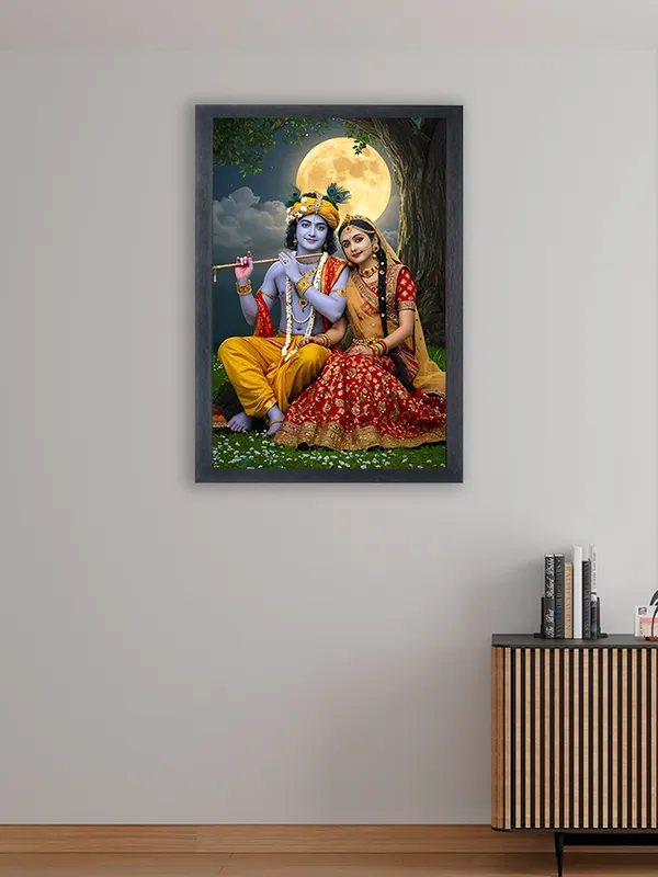 Radha_Krishna_Photo_Frame_For_Wall_Mounted_Painting_(10_*_14_Inches)_(With_Frame)