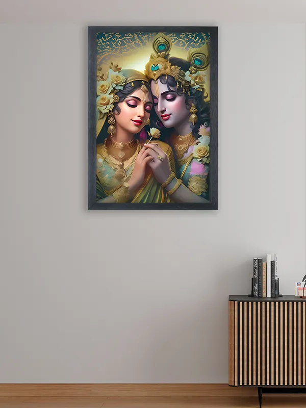 Radha_Krishna_Photo_Frame_For_Wall_Mounted_Painting_(10_*_14_Inches)_(With_Frame)