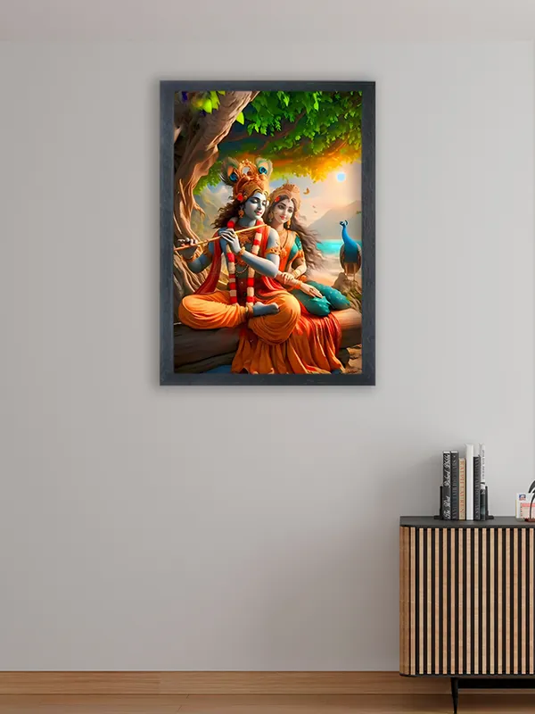 Radha_Krishna_Photo_Frame_For_Wall_Mounted_Painting_(10_*_14_Inches)_(With_Frame)