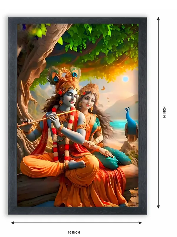 Radha_Krishna_Photo_Frame_For_Wall_Mounted_Painting_(10_*_14_Inches)_(With_Frame)
