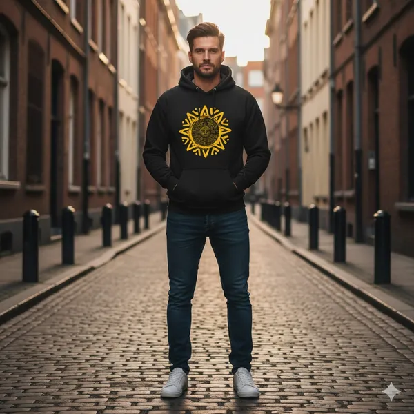Black_Aztec_Sun_Stone_Graphic_Hoodie
