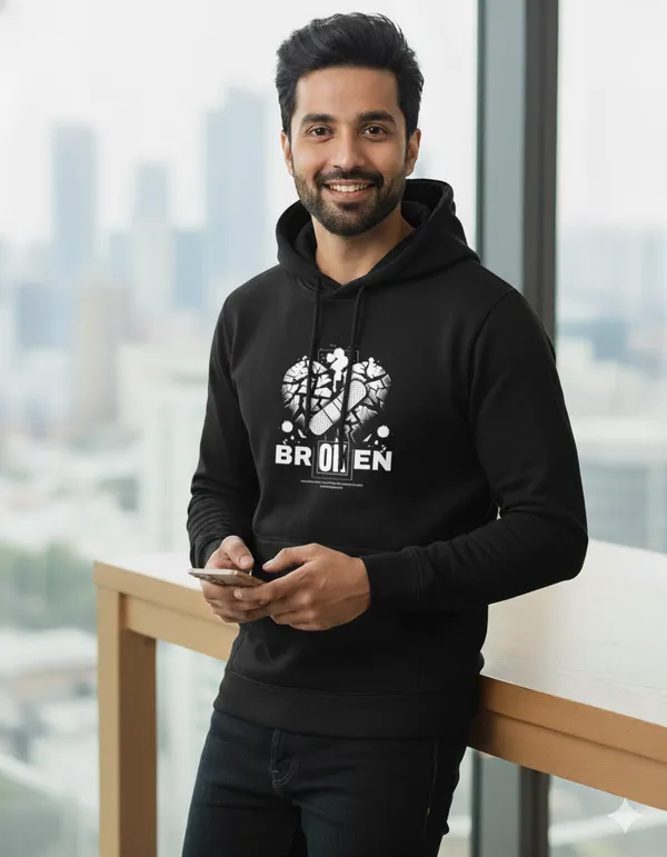 Black_Premium_Cotton_Fleece_printed_Broken_Hoodie_For_Men