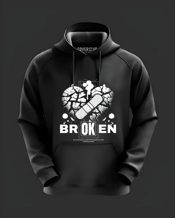 Black_Premium_Cotton_Fleece_printed_Broken_Hoodie_For_Men