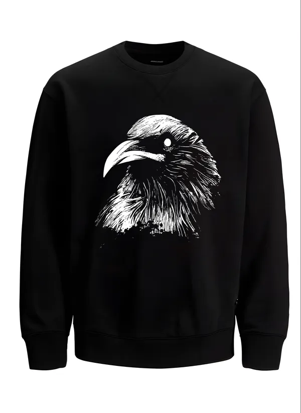 Black_Premium_Cotton_Fleece_printed_Eagle_Sweatshirt_For_Men