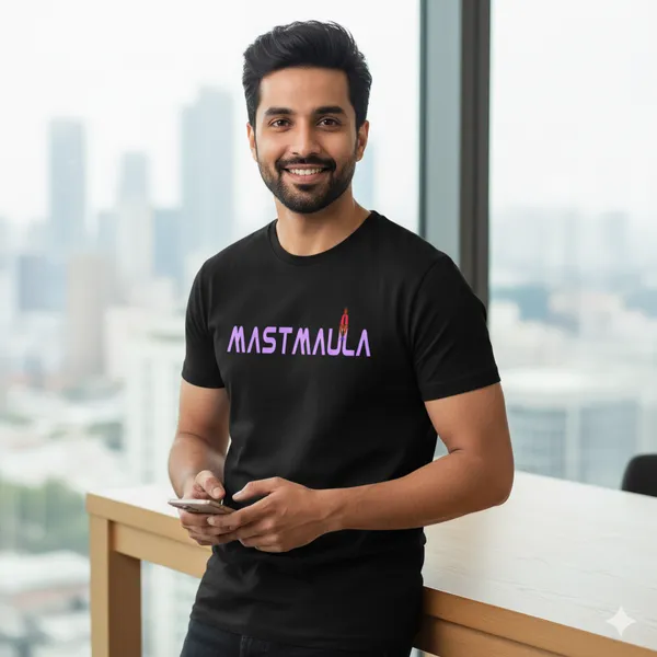 Black_Premium_Cotton_Lycra_printed_Mastmaula_T-Shirt_For_Men