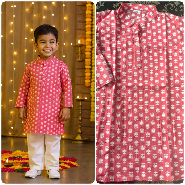 Pink_Cotton_Kurta_Pajama_Dhoti_Set_For_Boy