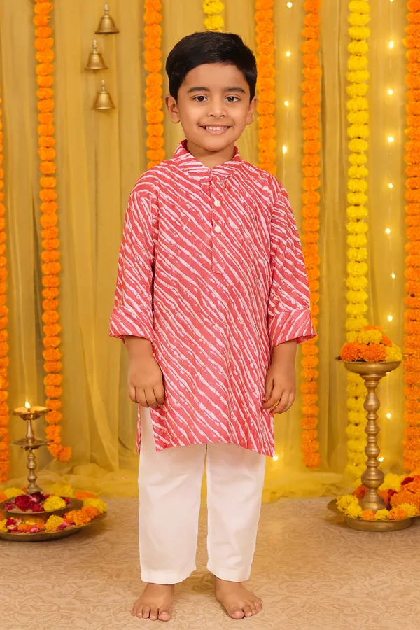 Pink_Cotton_Kurta_Pajama_Dhoti_Set_For_Boy