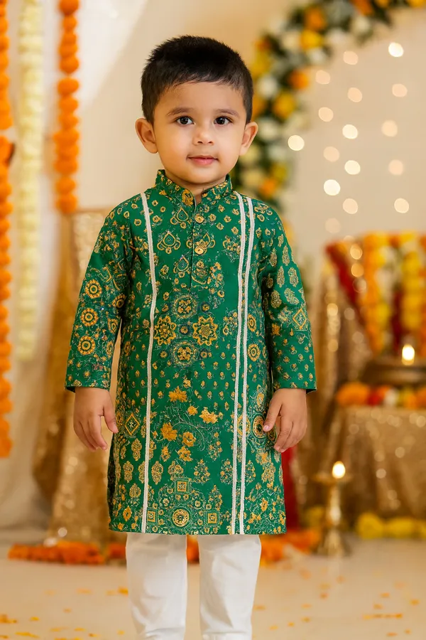 Multicolor_Cotton_Kurta_Pajama_Dhoti_Set_For_Girl