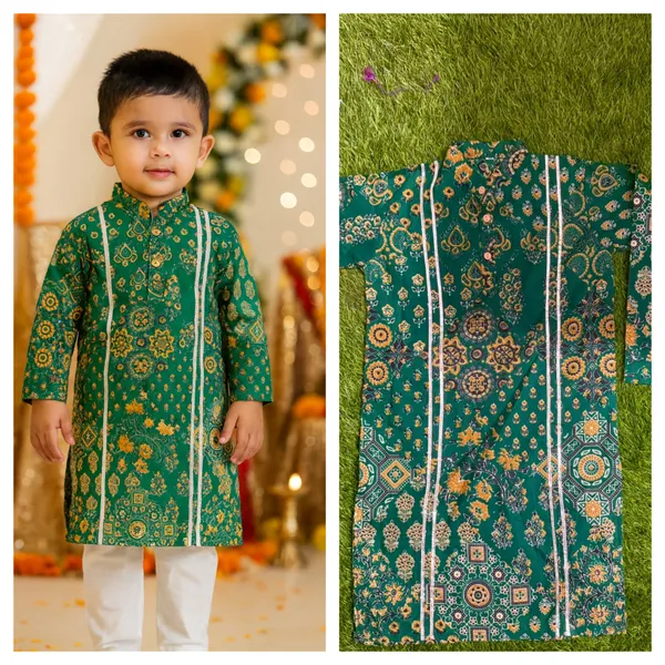Multicolor_Cotton_Kurta_Pajama_Dhoti_Set_For_Girl