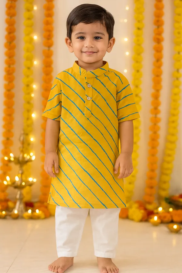 Yellow_Cotton_Kurta_Pajama_Dhoti_Set_For_Boy