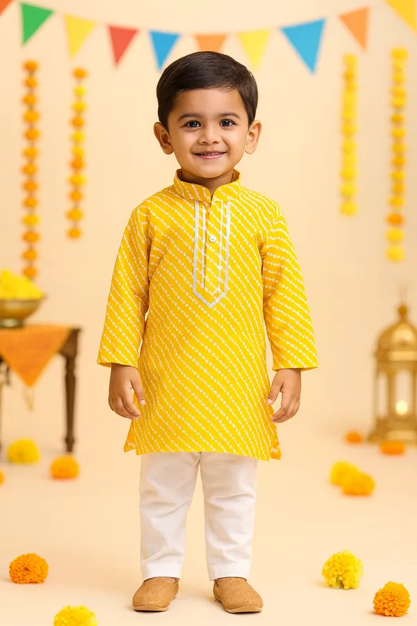 Yellow_Cotton_Kurta_Pajama_Dhoti_Set_For_Boy