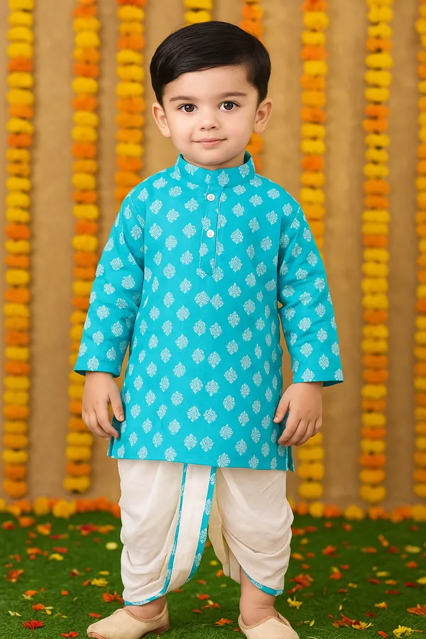 Light_Blue_Cotton_Kurta_Pajama_Dhoti_Set_For_Boy