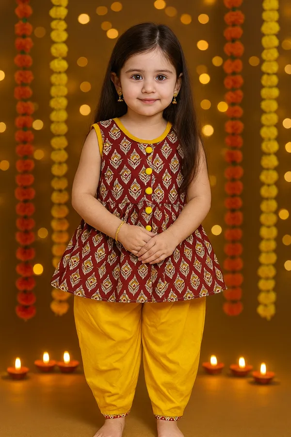 Multicolor_Cotton_Ethnic_Wear_For_Girl