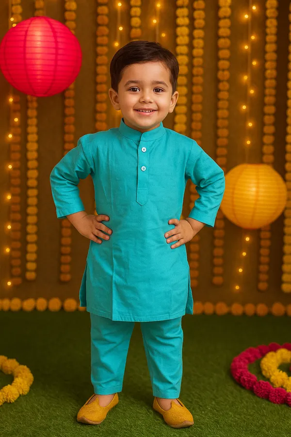 Light_Blue_Cotton_Kurta_Pajama_For_Boy