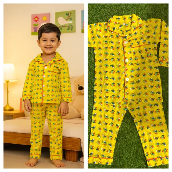 Yellow_Cotton_Night_Suit_For_Boy