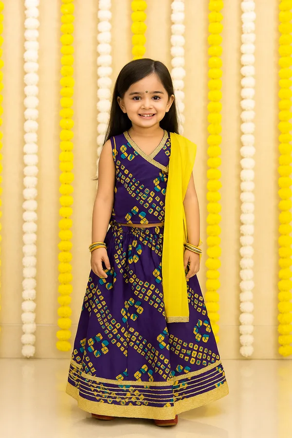 Multicolor_Cotton_Lehenga_Top_For_Girl