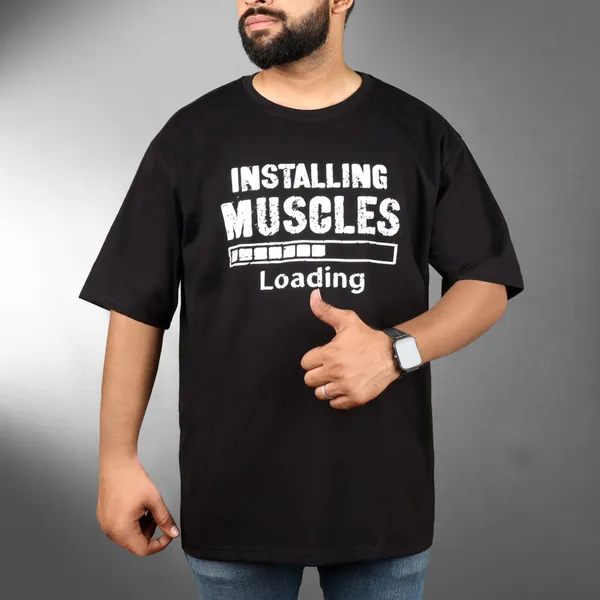 Black_Cotton_Blend_Round_Neck_T-Shirt_For_Men