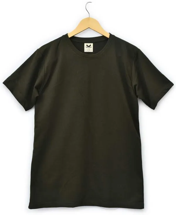 Dark_Green_Cotton_Blend_Printed_Regular_T-Shirt_For_Men