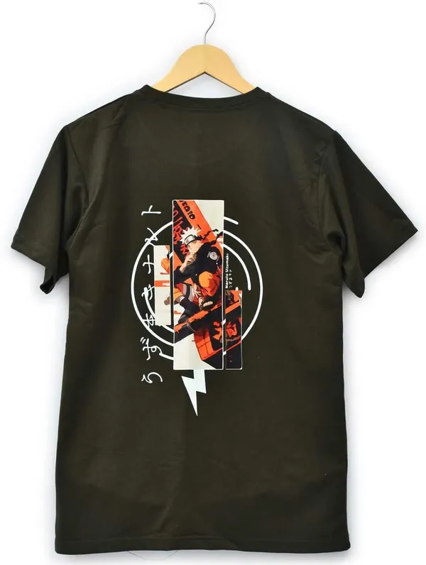 Dark_Green_Cotton_Blend_Printed_Regular_T-Shirt_For_Men