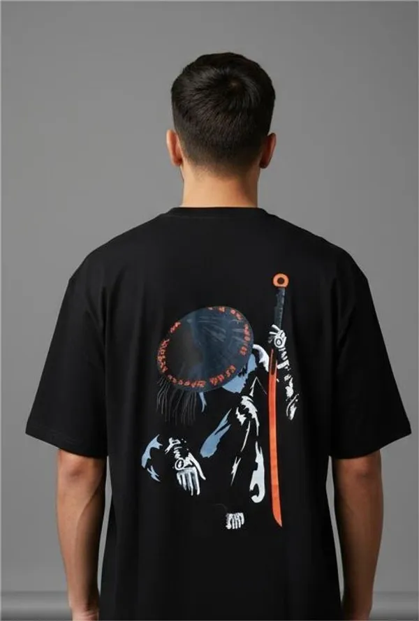 Black_Cotton_Blend_Printed_Oversized_T-Shirt_For_Men