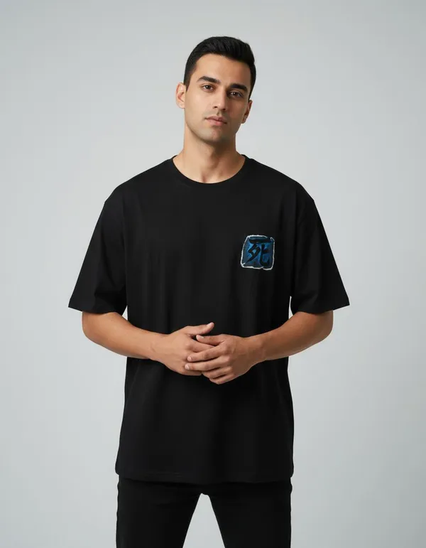 Black_Cotton_Blend_Printed_Oversized_T-Shirt_For_Men