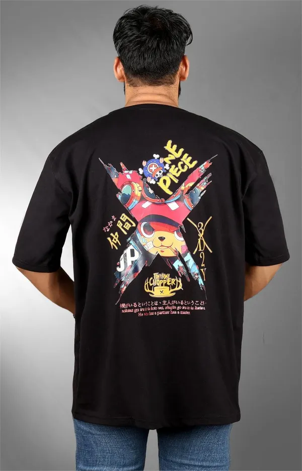 Black_Cotton_Blend_Printed_Oversized_T-Shirt_For_Men