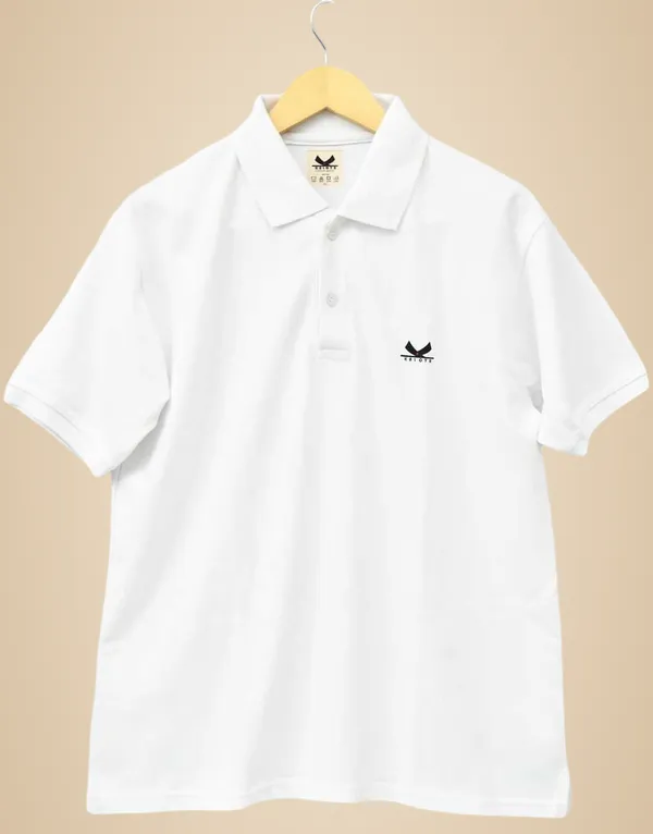 White_Cotton_Blend_Solid_Regular_T-Shirt_For_Men