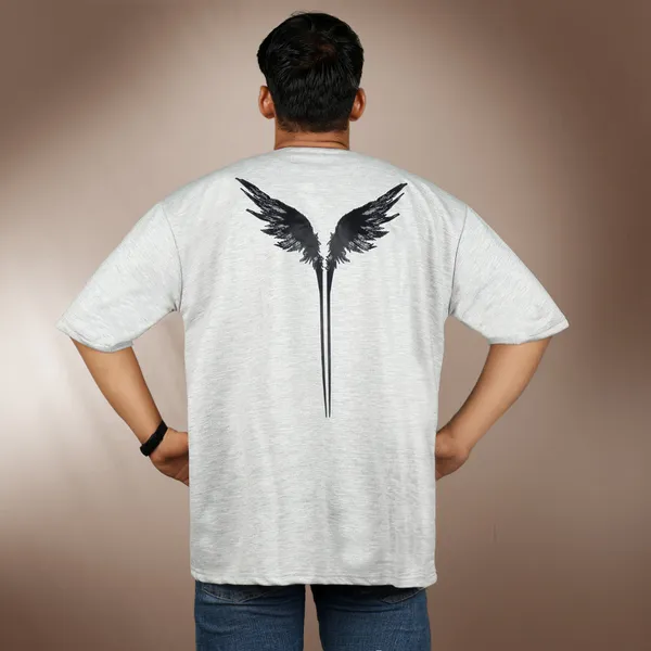 Grey_Cotton_Blend_Round_Neck_T-Shirt_For_Men
