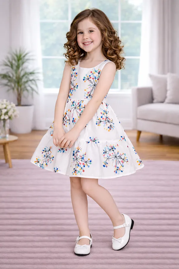 Colorful_Blossom_Print_Layered_Flare_Dress_for_Girls