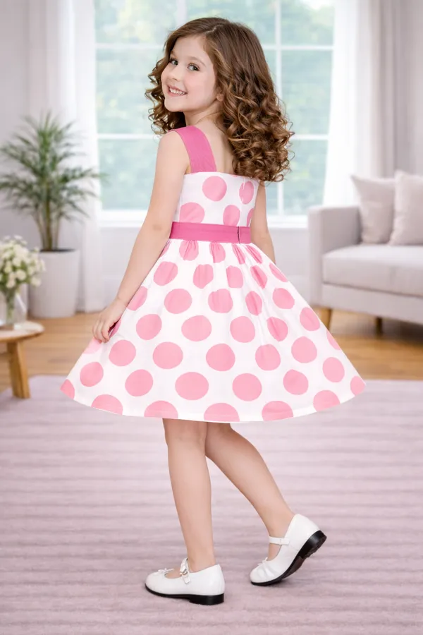 Pretty_Pink_Polka_Dot_Bow_Flare_Dress_for_Girls