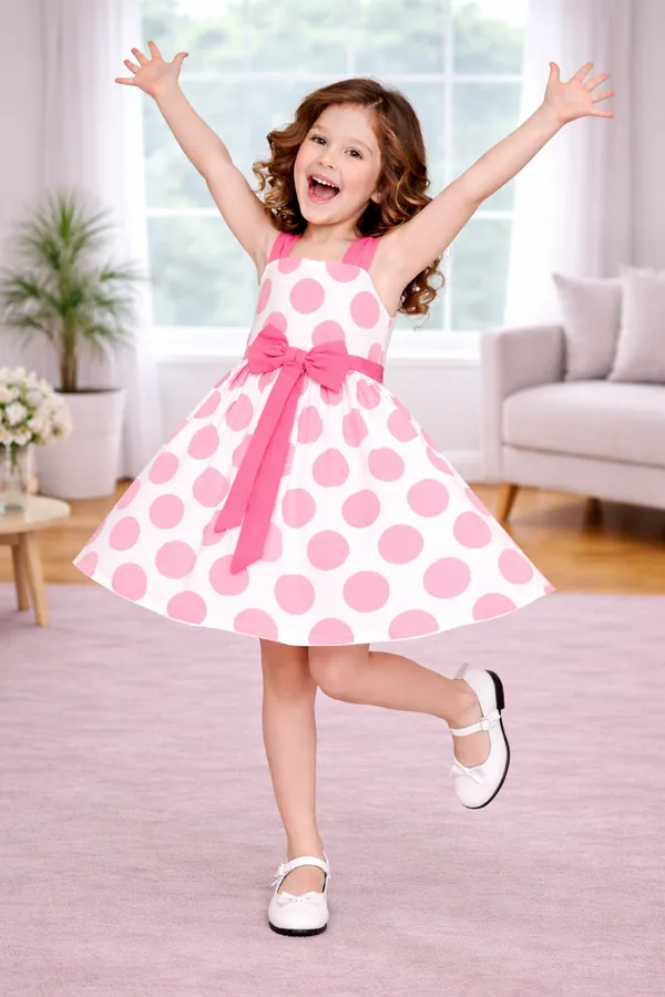 Pretty_Pink_Polka_Dot_Bow_Flare_Dress_for_Girls