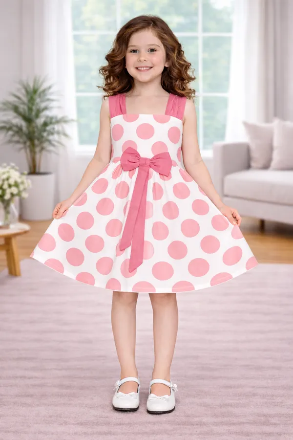 Pretty_Pink_Polka_Dot_Bow_Flare_Dress_for_Girls