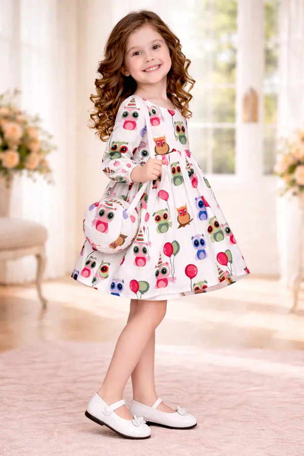 Cute_Owl_Print_Full_Sleeve_Dress_with_Sling_Bag_for_Girls