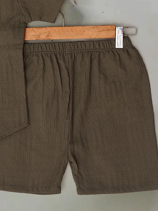 Boys_Olive_Green_Cotton_Shirt_&_Shorts_Set