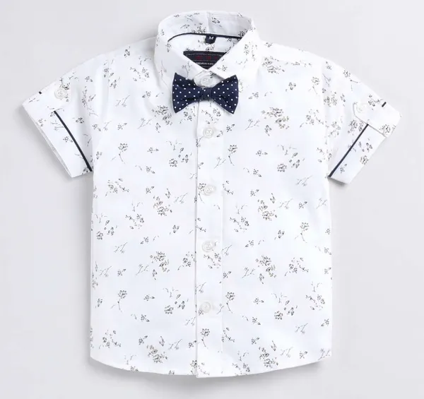 Boys�_Floral_Button-Down_Shirt_&_Navy_Shorts_Set