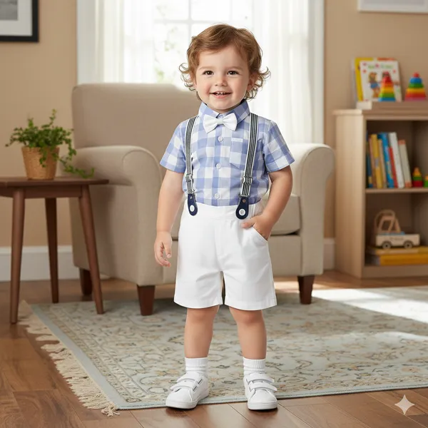 Stylish_Baby_Boy_Party_Wear_Shirt_&_Shorts_Set_With_Suspenders_&_Bow_Tie