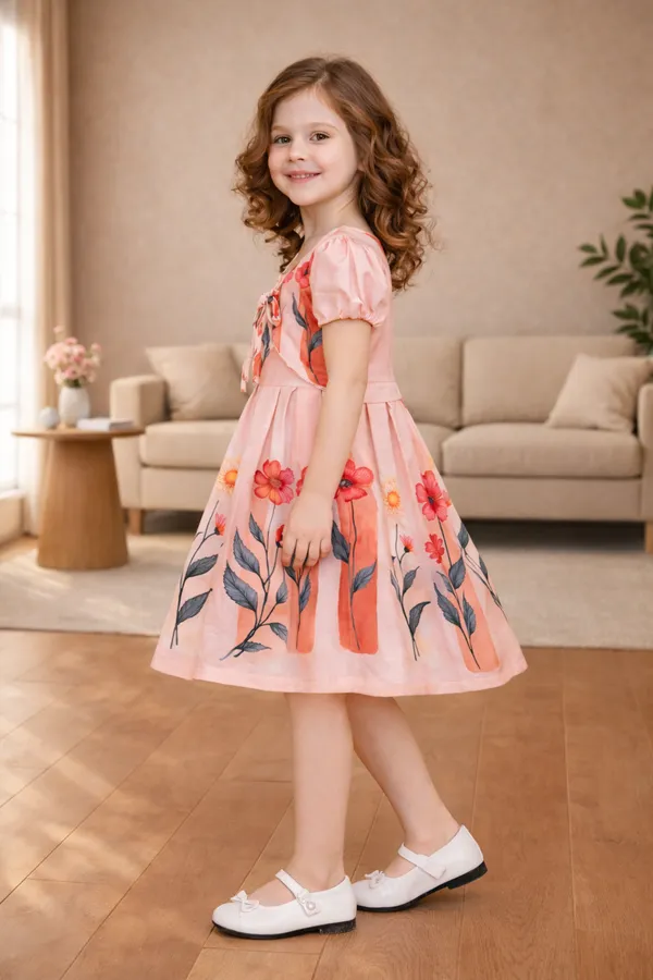 Sunshine_Daisy_Printed_Girls_Dress