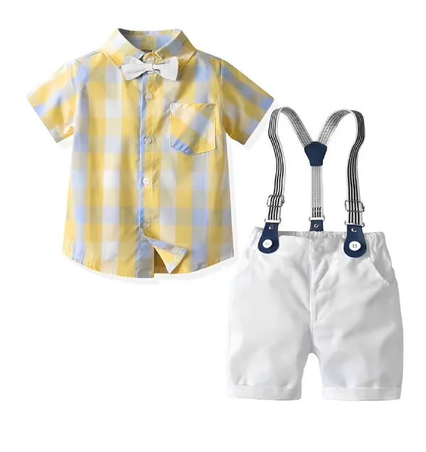Stylish_Baby_Boy_Party_Wear_Shirt_&_Shorts_Set_With_Suspenders_&_Bow_Tie